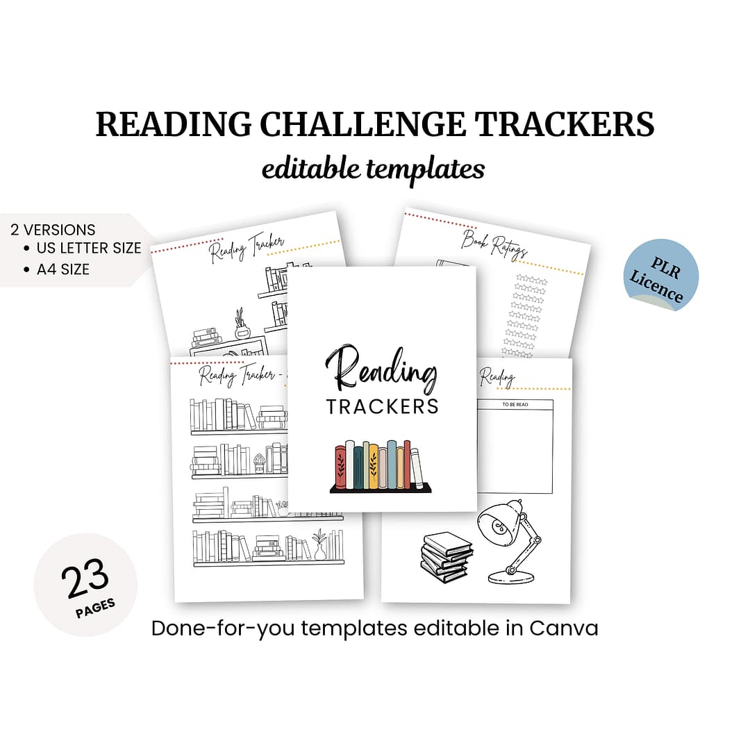 Reading Bookshelf Challenge Trackers