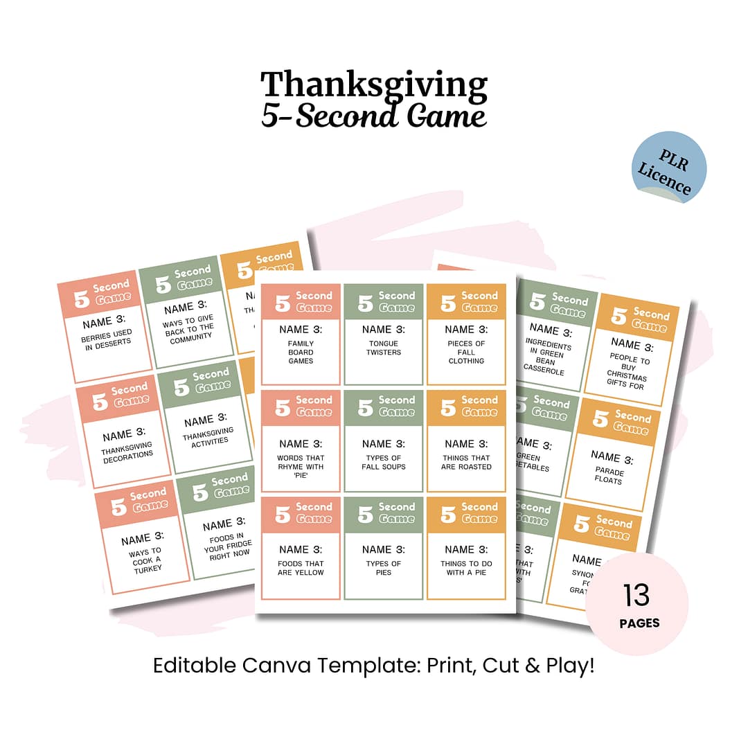 Thanksgiving 5-second Game