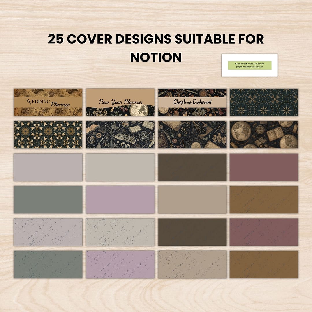 Dark Academia Notion Covers PLR - Image 2