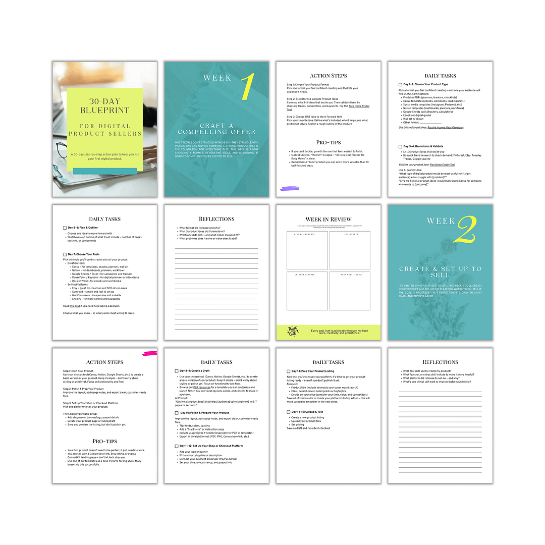 30-Day Blueprint: Create & Launch (PLR Canva Template) - Image 3