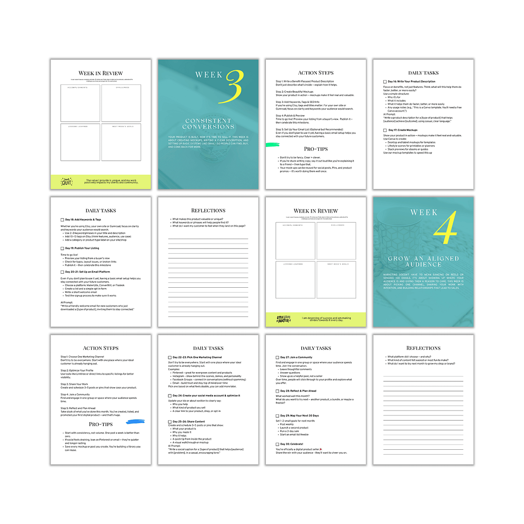 30-Day Blueprint: Create & Launch (PLR Canva Template) - Image 4