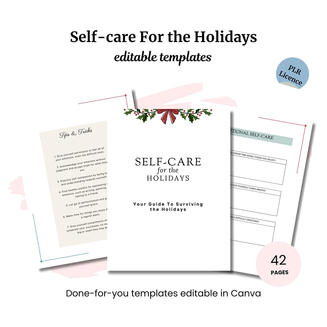 Self-care for the Holidays PLR