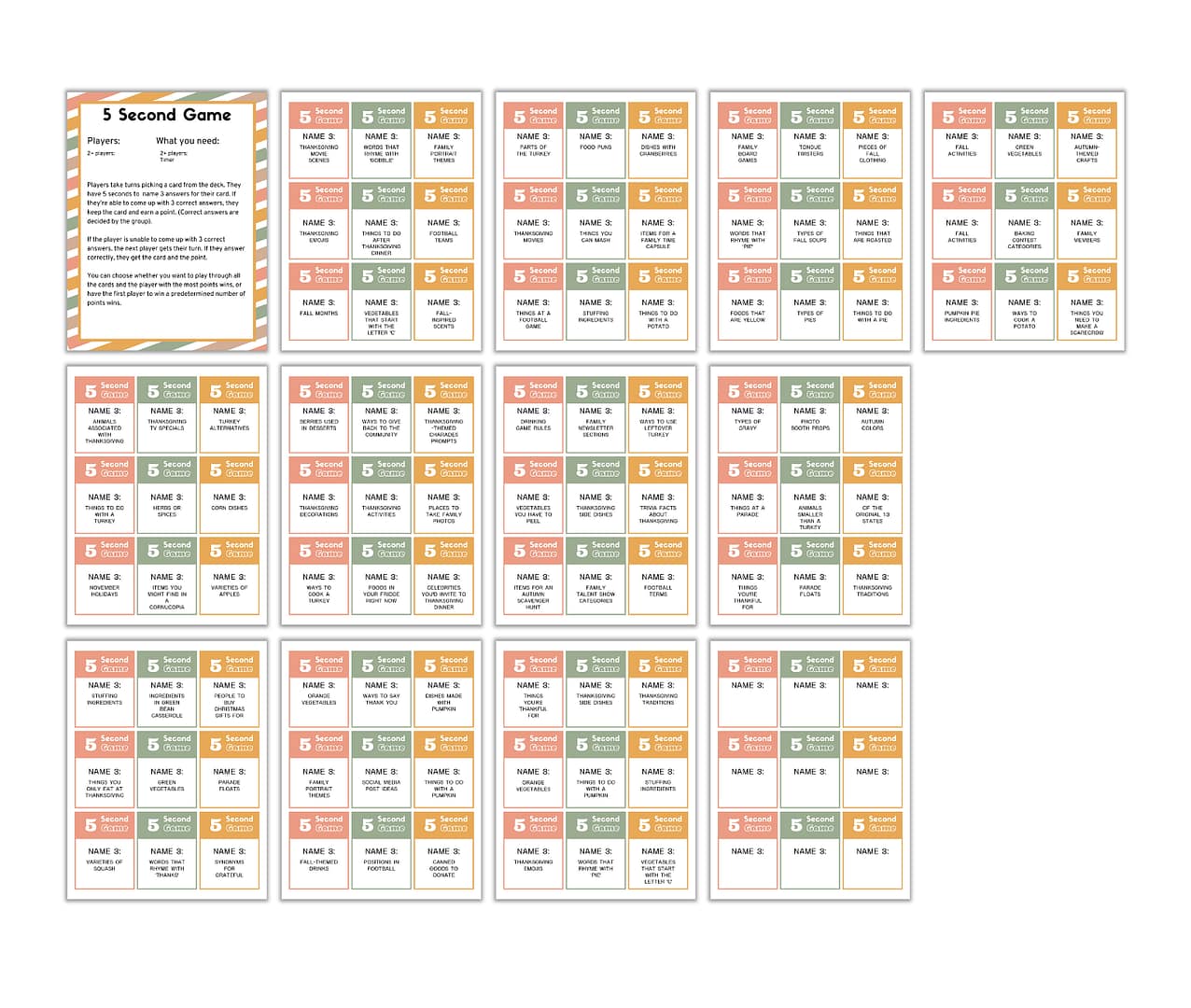 Thanksgiving 5-second Game - Image 2