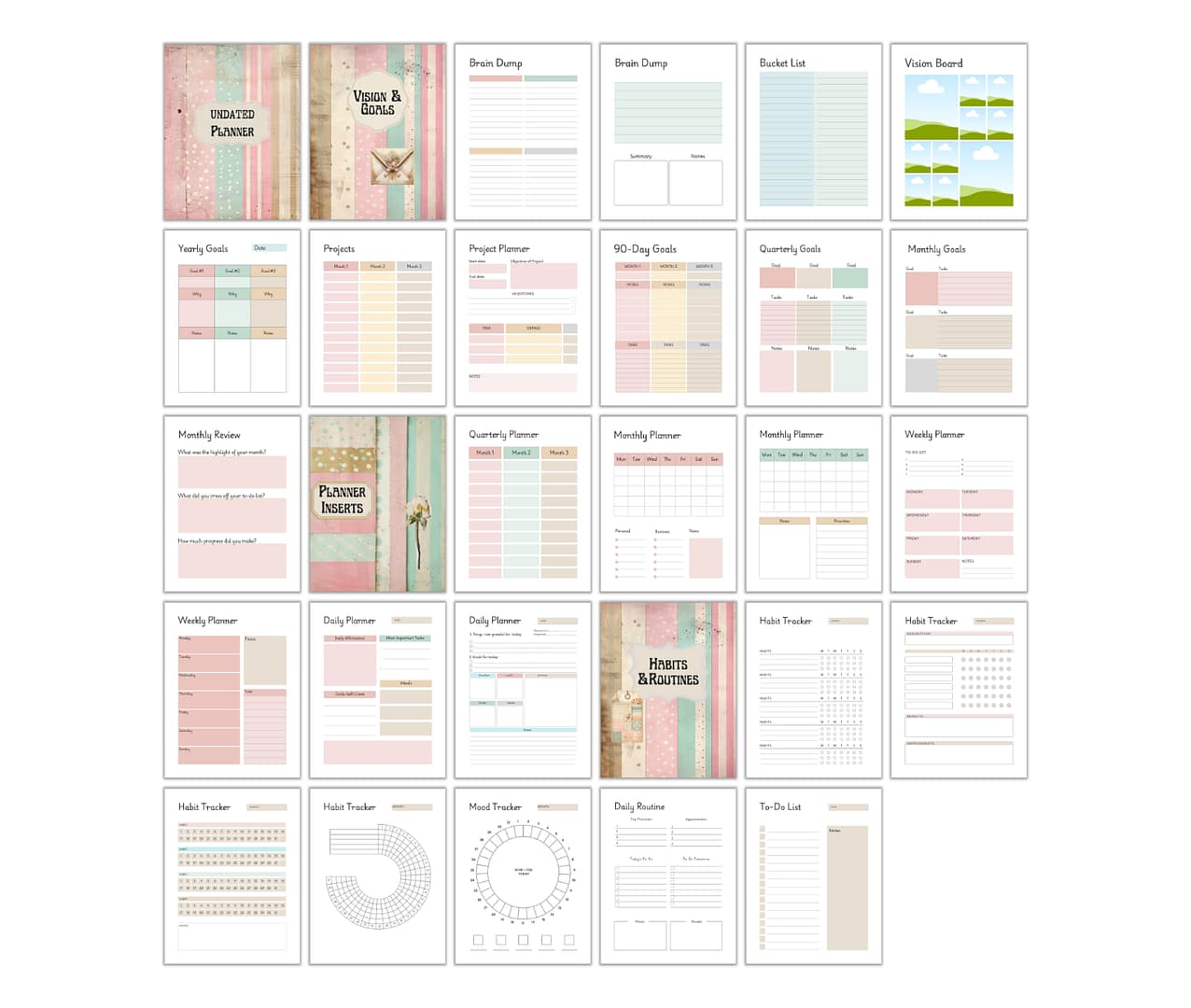 Shabby Chic Undated Planner - Image 4