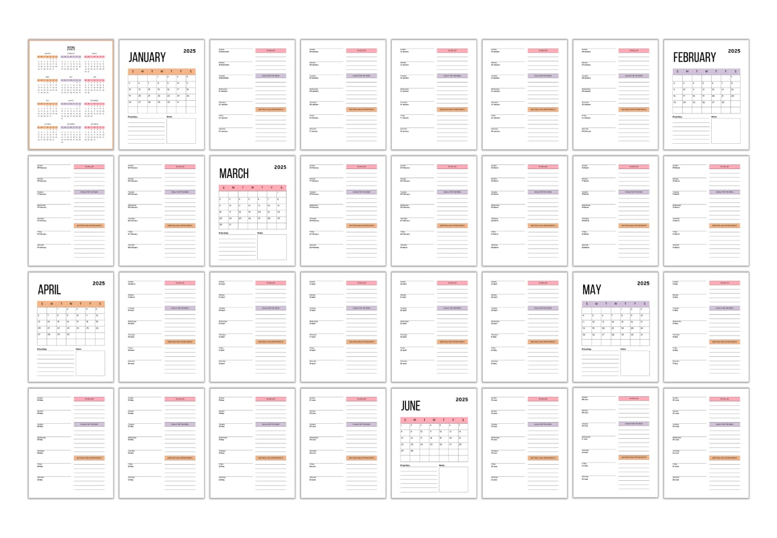 2026 Calendar Template (2026 to 2030 Calendar Planner Pages) - Image 3