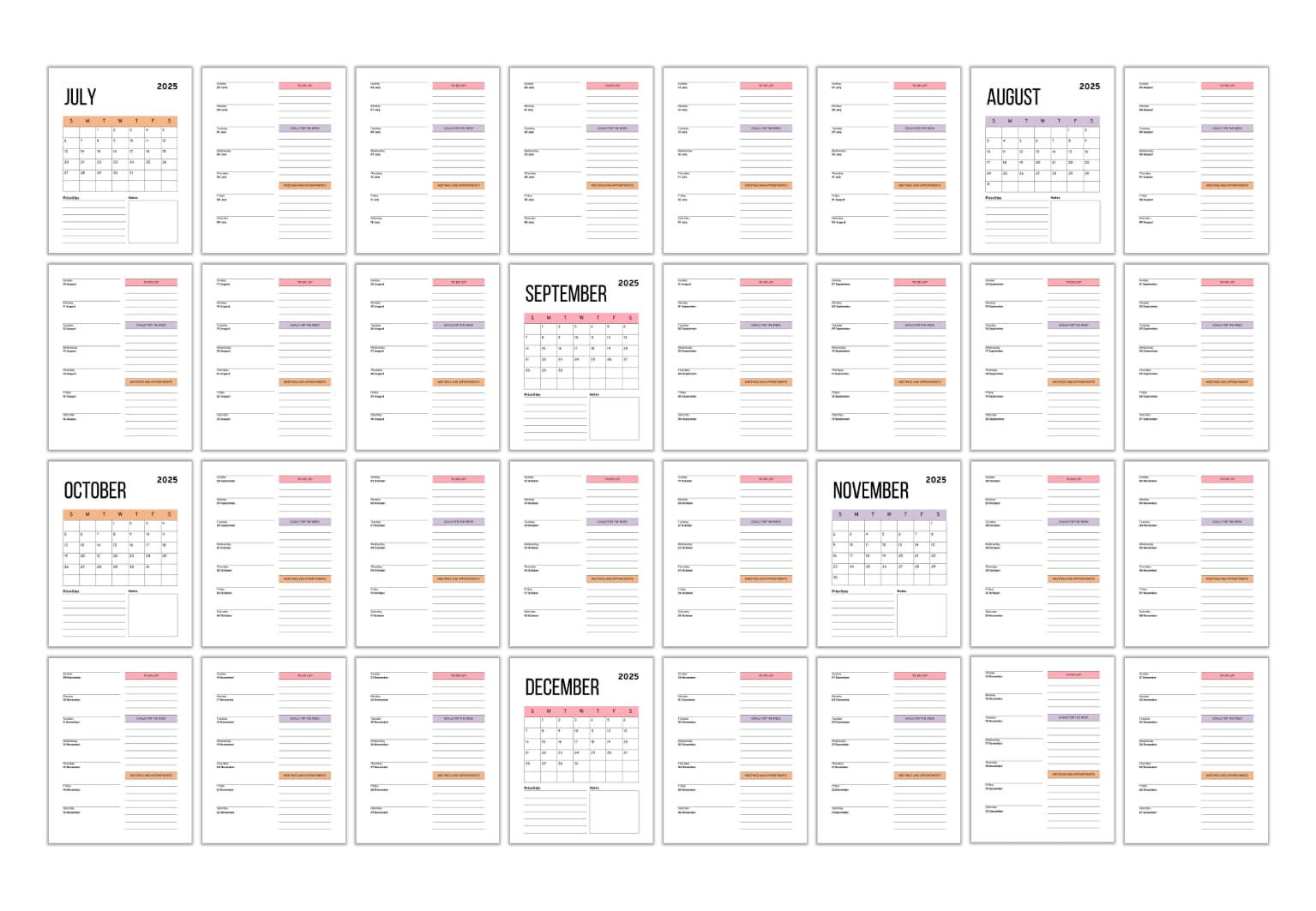 2025 Dated Weekly Planner - Image 2