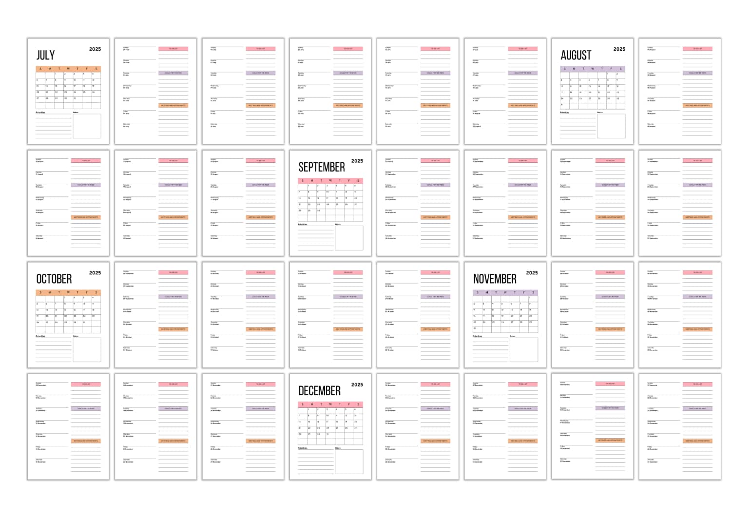 2026 Calendar Template (2026 to 2030 Calendar Planner Pages) - Image 2