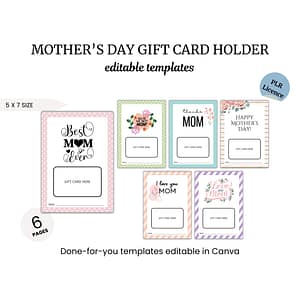 a mother's day gift card holder