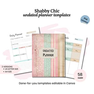 Shabby Chic Undated Planner