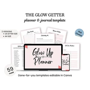 the glow getter planner and journal template