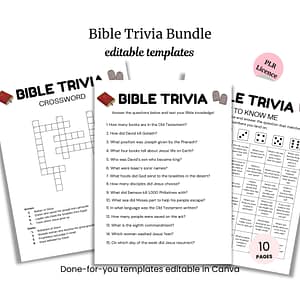 Bible Trivia Games Bundle PLR
