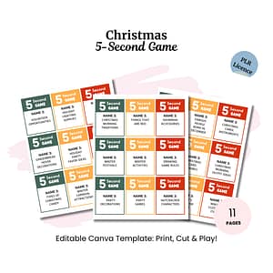 a christmas 5 - second game with 5 cards