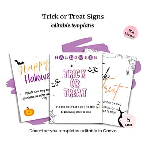 Thumbnail for Trick or Treat Signs PLR