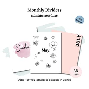 Free: Monthly Dividers