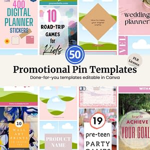 50 Pinterest Pin Templates