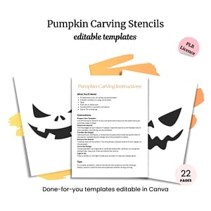Pumpkin Carving Stencils PLR
