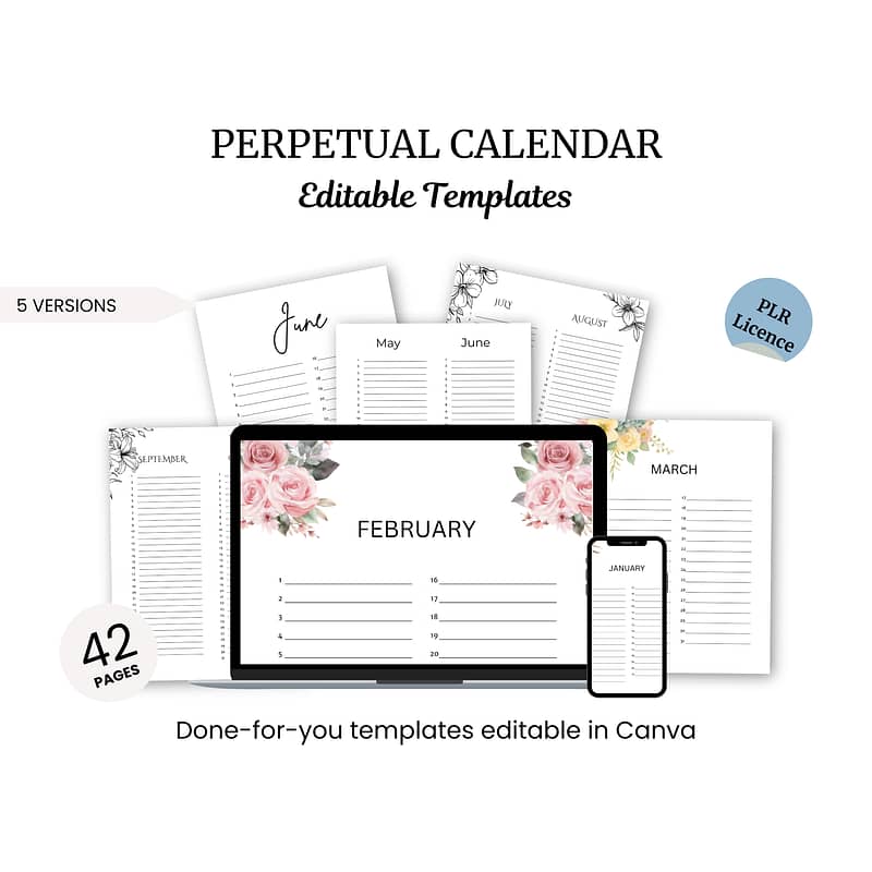 a desktop computer with a calendar on top of it