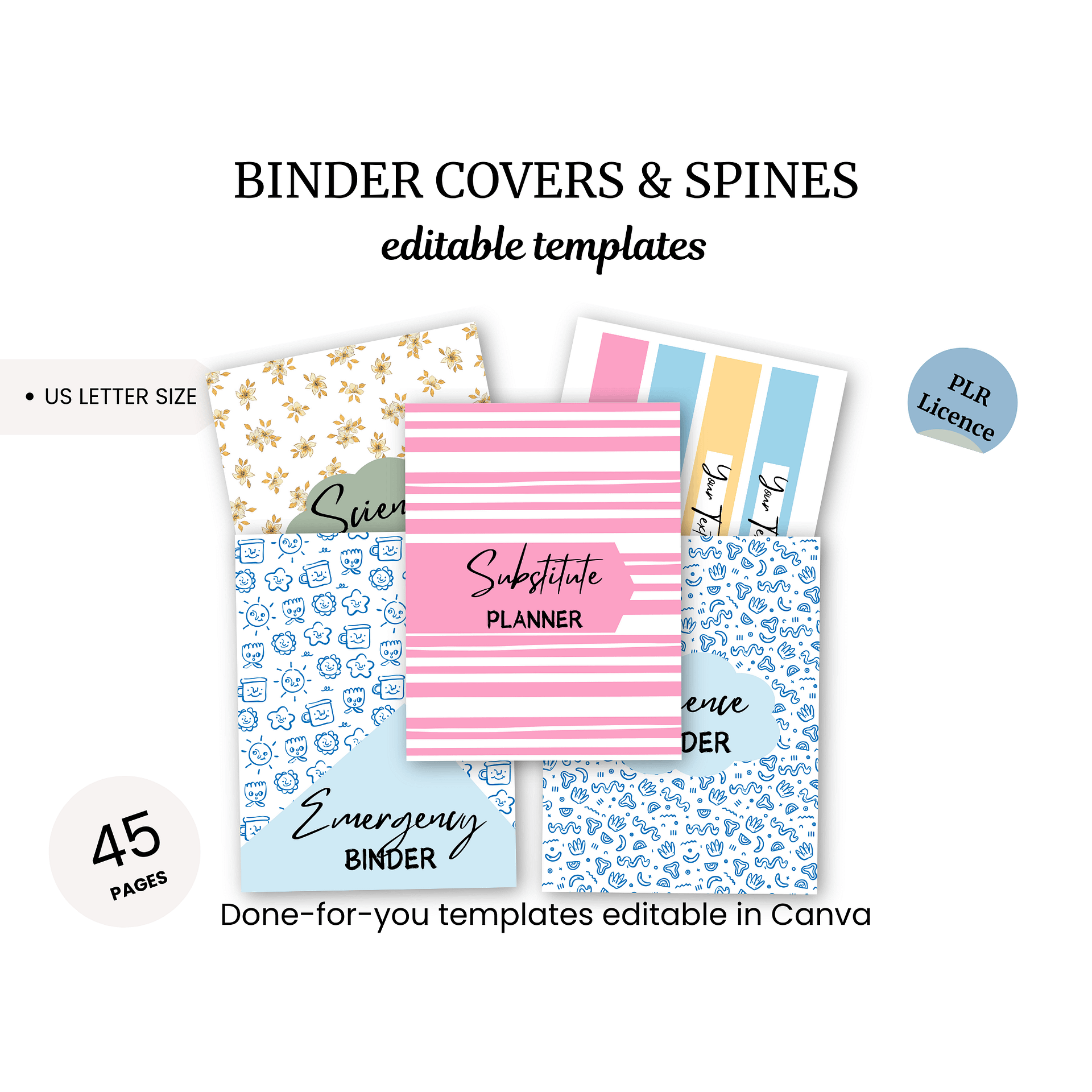 Free Binder Covers & Spines Snazzy Designs PLR